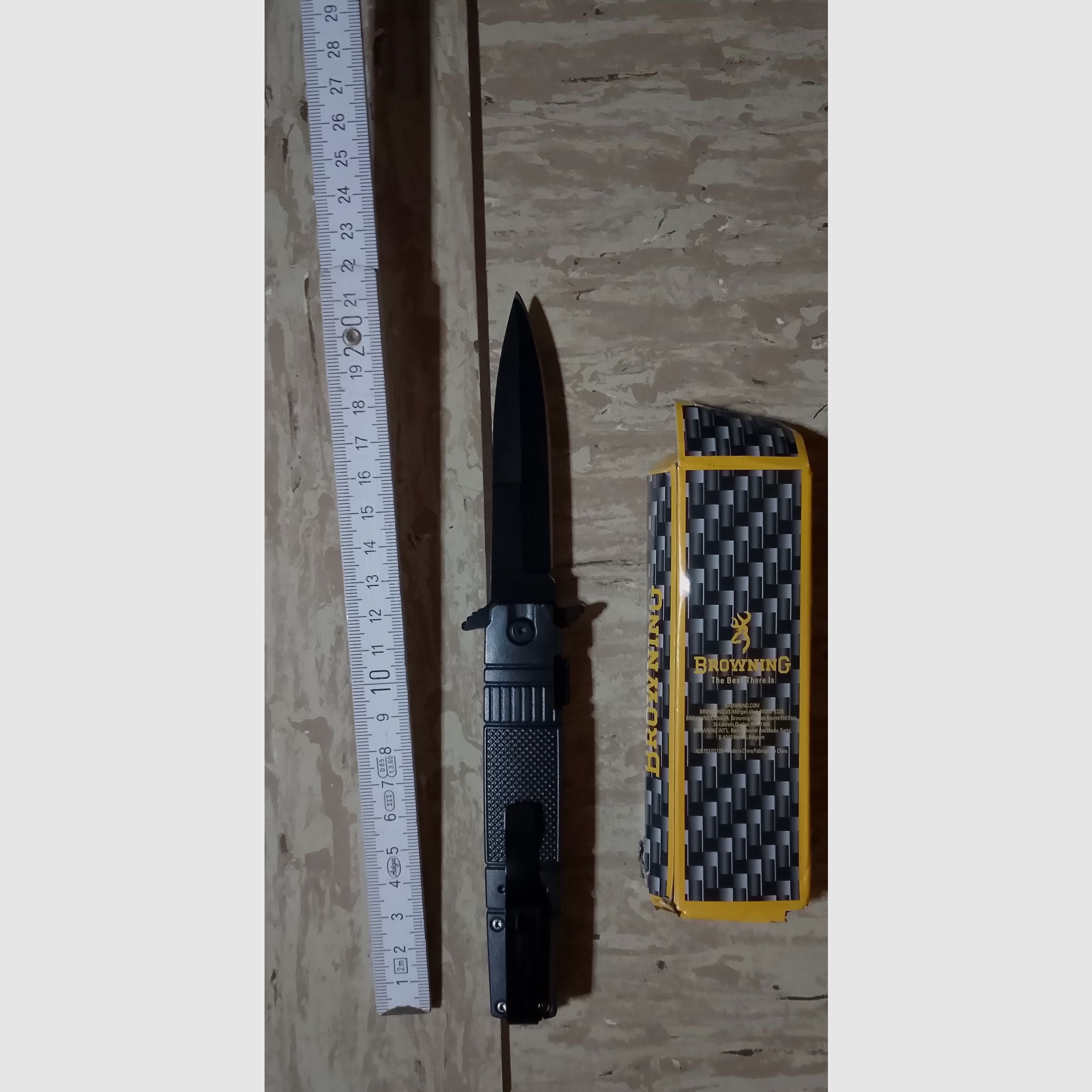 Neues Browning Messer stabiles Edelstahl klappmesser schwarz  aus Sammlung mit Ovp