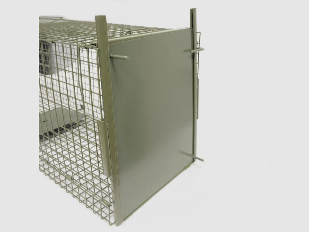 Faltbare Wildbox 2 Eingänge quadratisches Netz 100x30x35cm, Bild 10 von 20