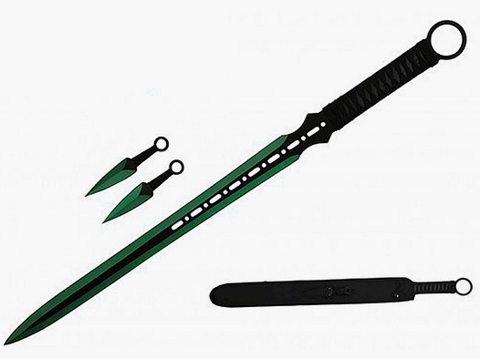 Ninja Schwert mit Kunai und Saya