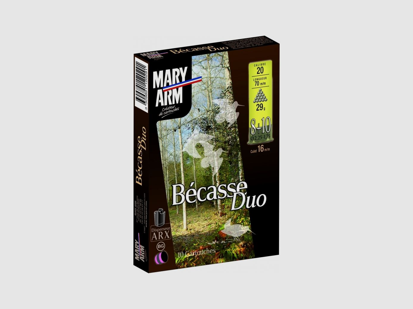Cartucce Mary Arm Bécasse Duo 29 g, Pb 8+10 cal 20
