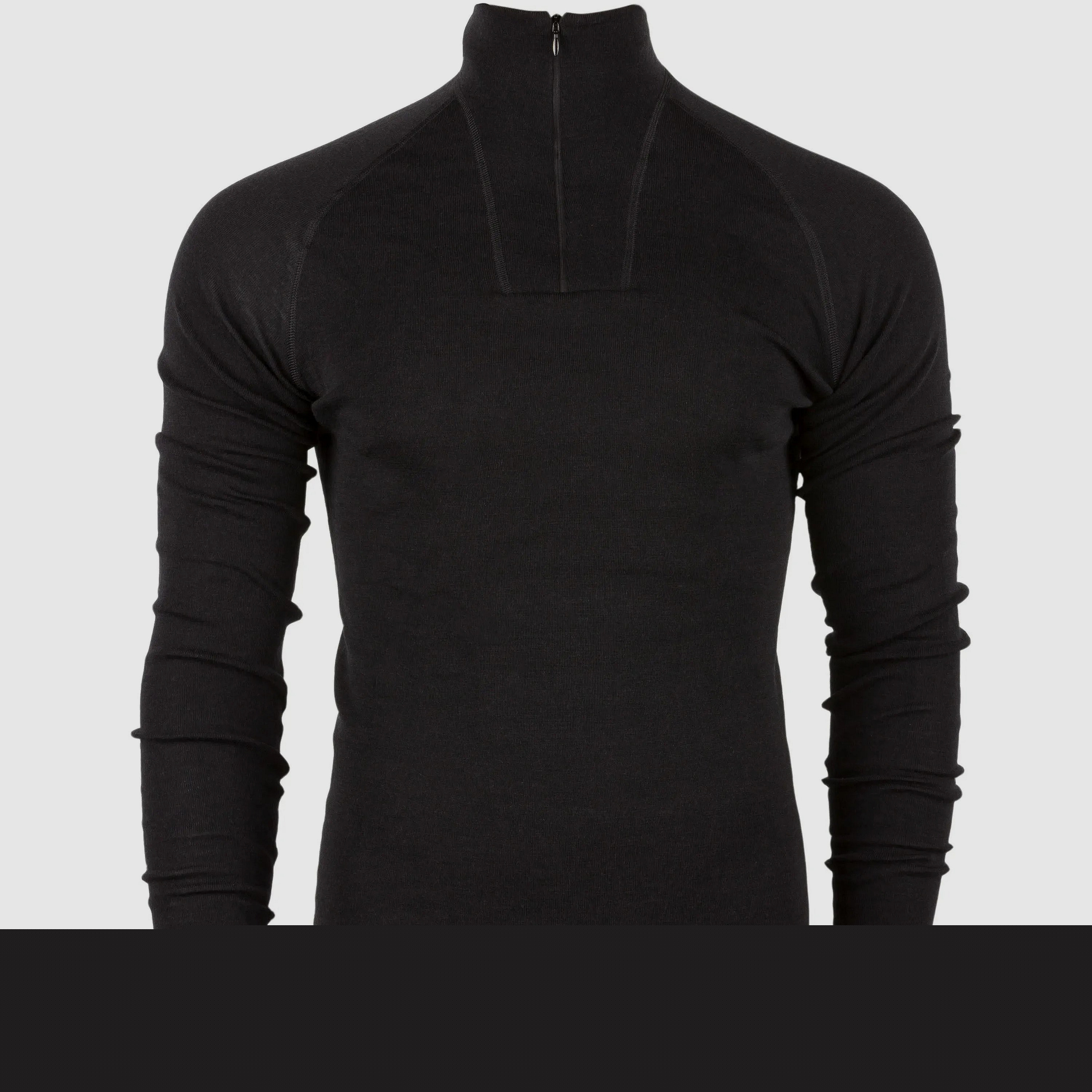 Woolpower Woolpower Unterhemd Zip Turtleneck Lite schwarz
