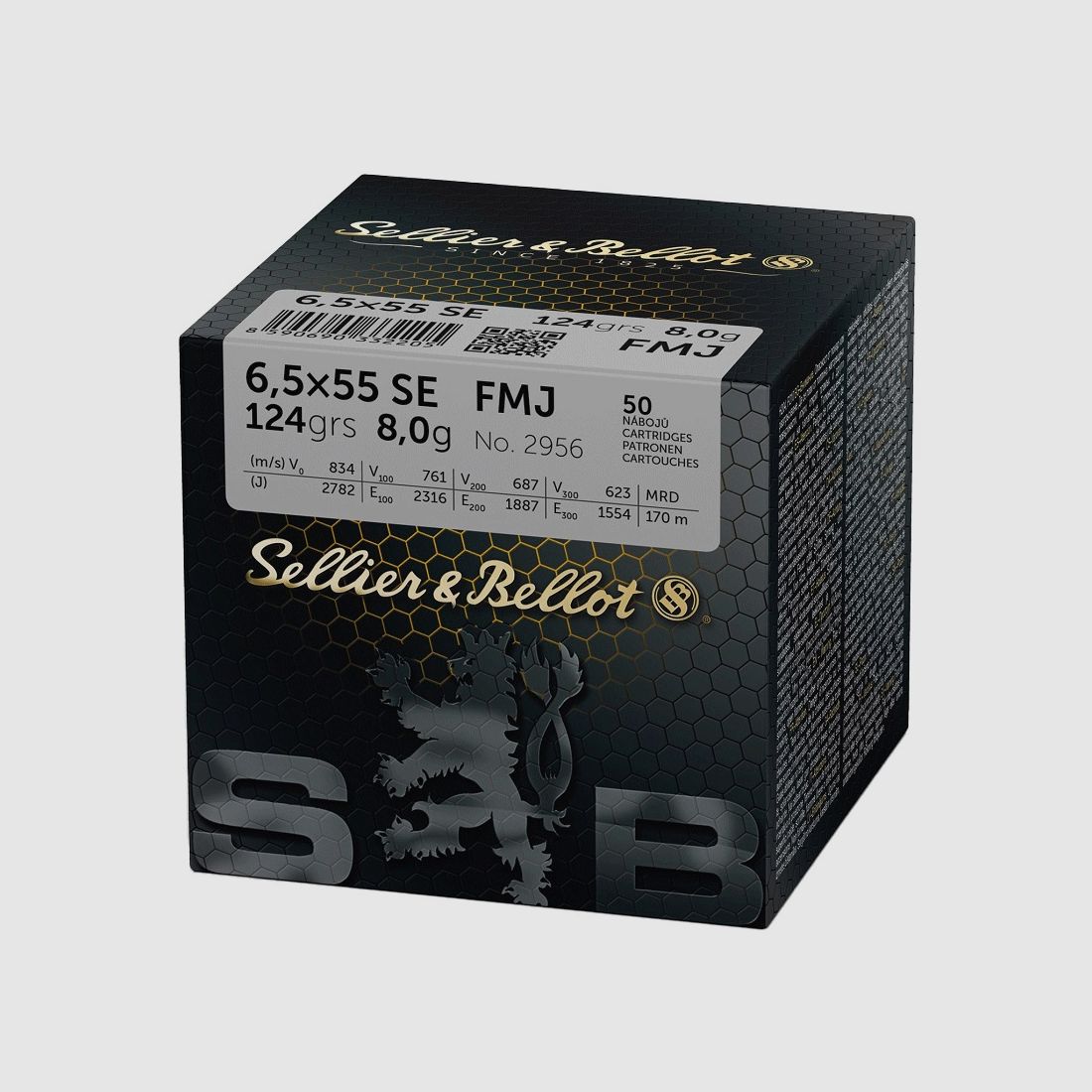 CARTOUCHES Sellier & Bellot 6.5×55 SE124 grains en vrac x50, image 1 sur 3