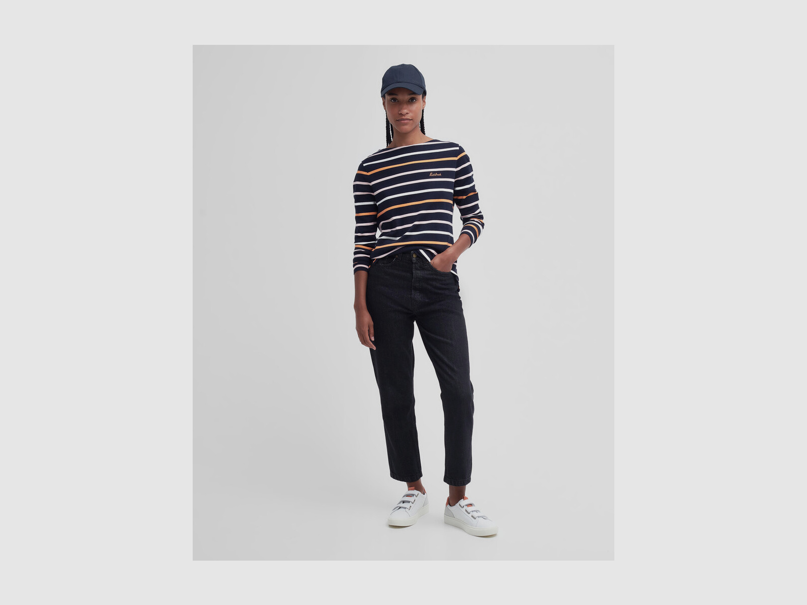 BARBOUR Streifenshirt Hawkins Navy Stripe