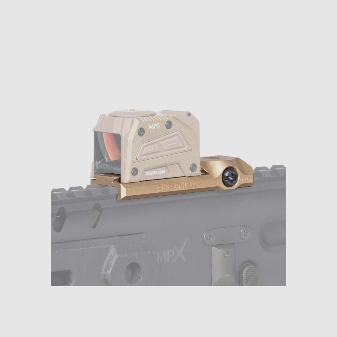 DOT-Montage Unter 1/3 Co-Witness für Aimpoint ACRO - Flach Dunkelbraun eloxiert