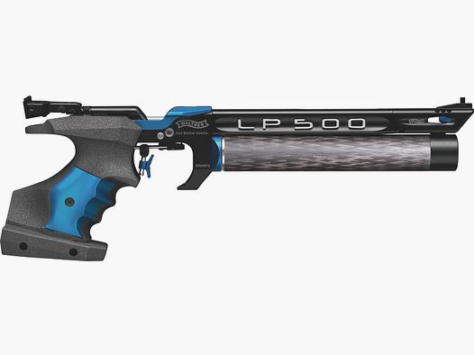 Walther LP500 Meistermanufaktu prawo, uchwyt Gr.M-L niebieski