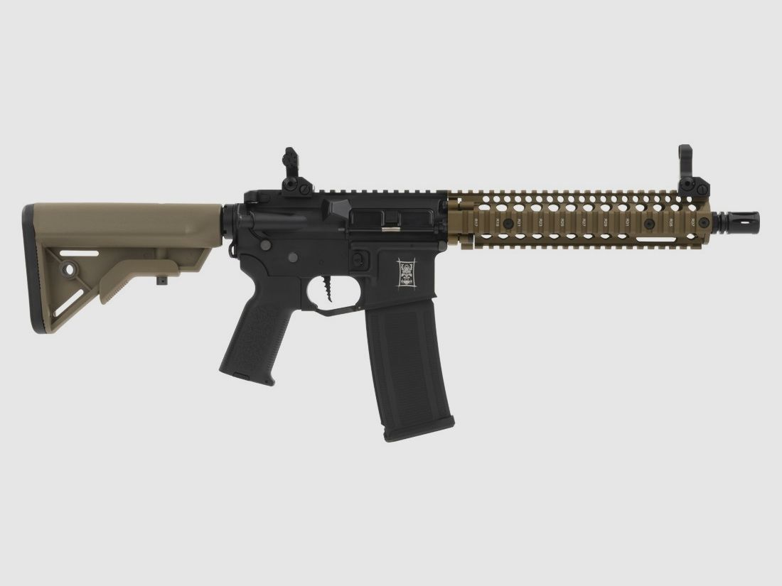 BUSHIDO JIN S-AEG mit ETU, FSWS&Speedtrigger, MapleLeaf HopUp-Gummi, TAN/BK