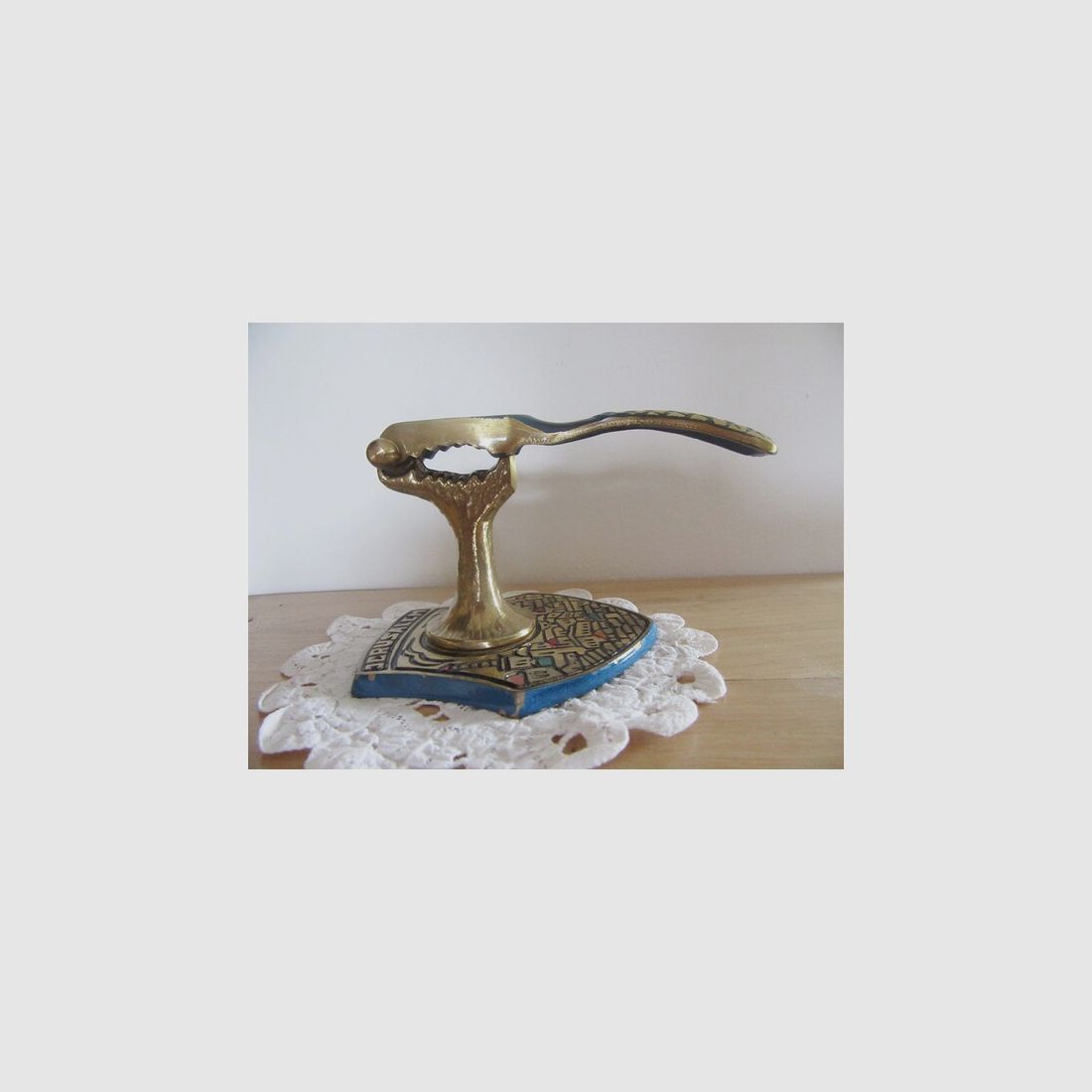 Seltener Nussknacker Messing Jerusalem Israel Vintage