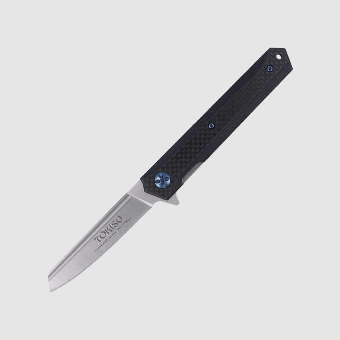 TOKISU Tactical Folding Knife Black G10 / Carbon Fiber, image 1 of 3