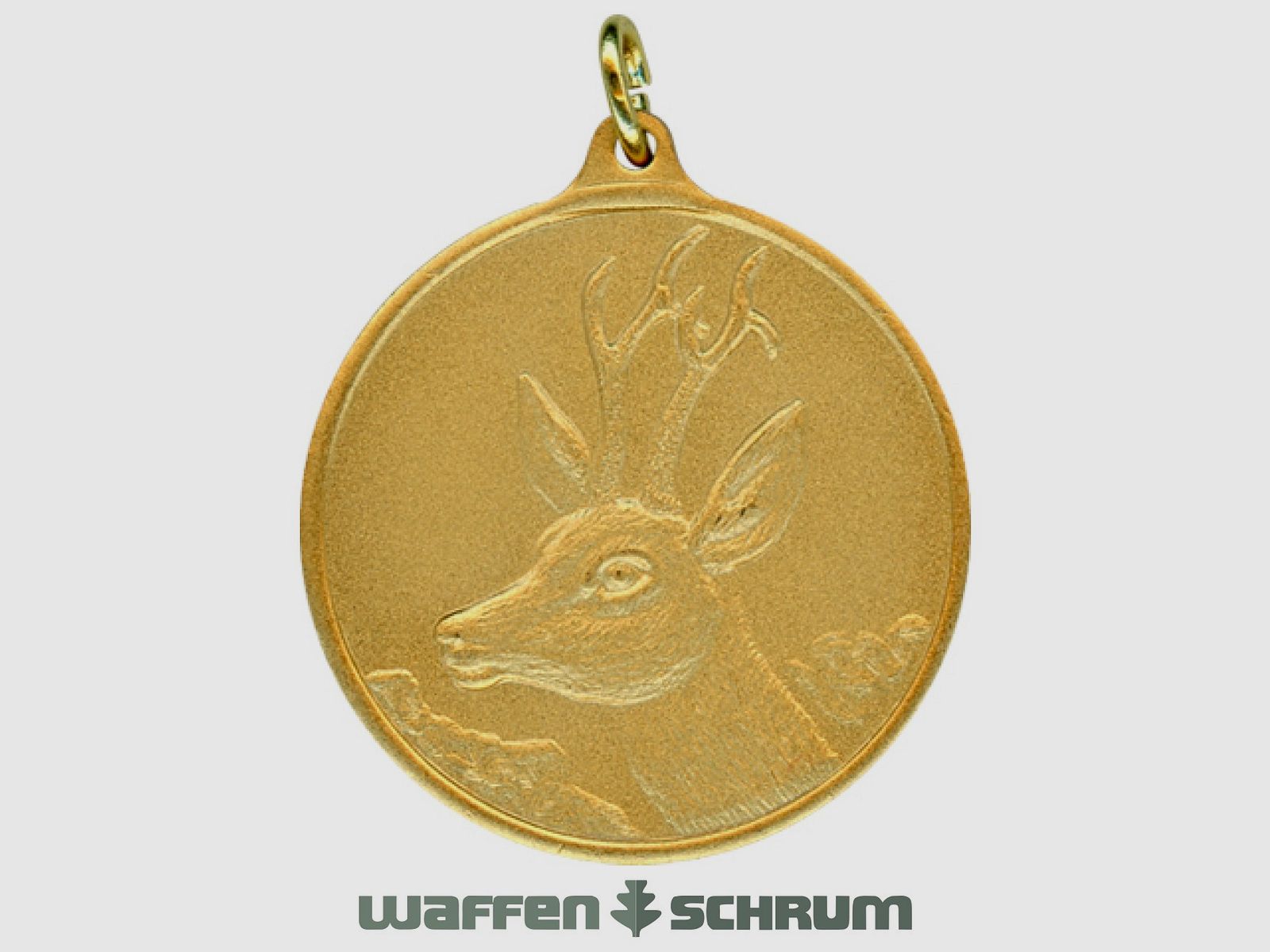 Steinhauer&Lück Jagdmedaille Bock 40mm vergoldet m. Öse u. Ring