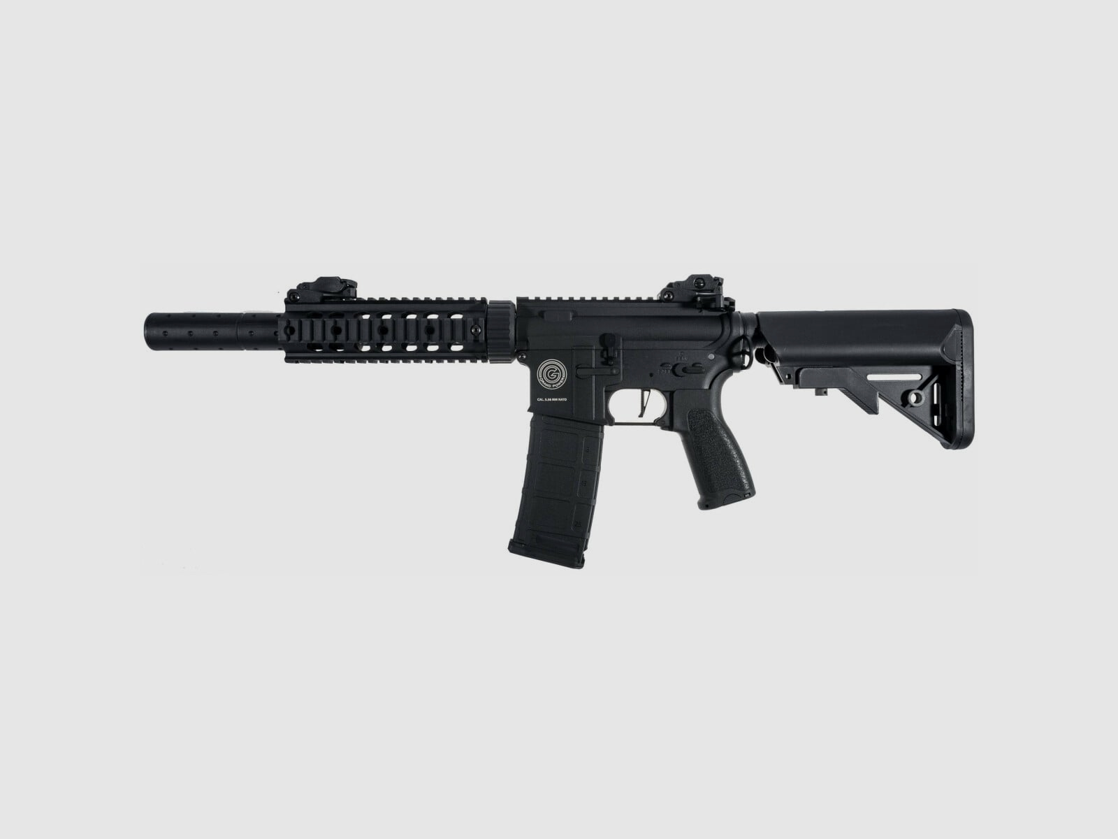 Grand Power AR15 SilentOps 7 Zoll CHARLIE Delta Armory Schwarz S-AEG Airsoft Gewehr Frei ab 18 Jahren