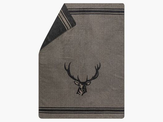 Fussenegger Coperta in Flanella Savona "Platzhirsch" 150x200cm | fumo