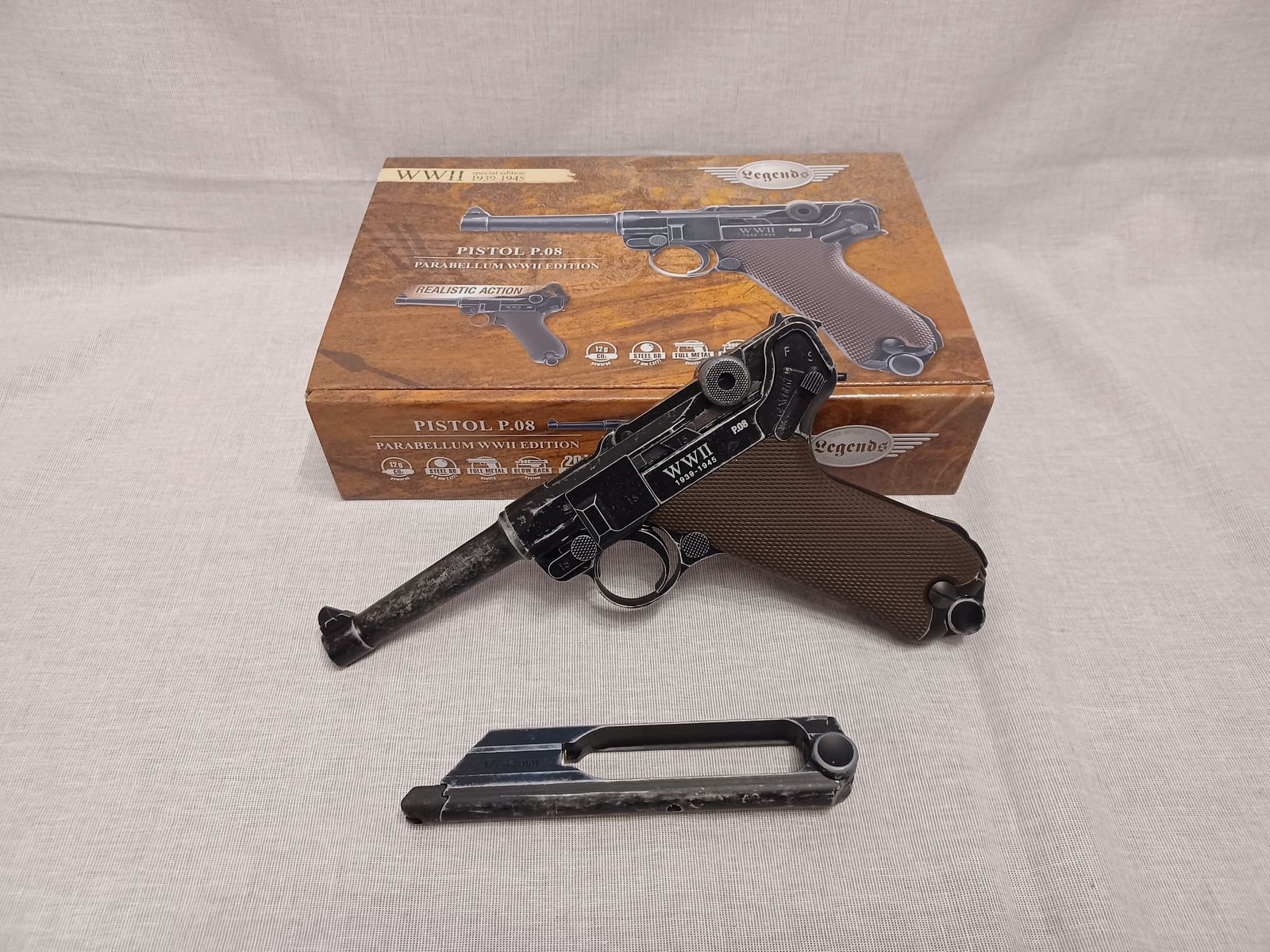Legends P08 WWII Edition / 4,5 mm BB / BlowBack / CO2 / Pistole / OVP (124)