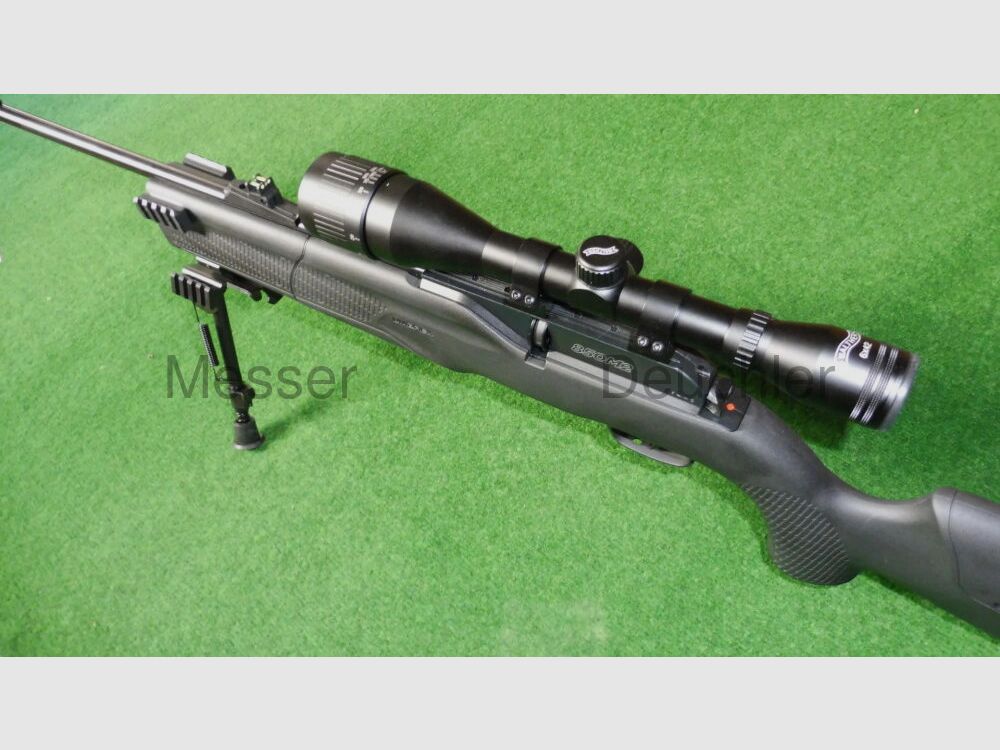 Umarex CO2 Luftgewehr montiert mit ZFR 6x42 Schalldämpfer Zweibein 850 m2 Kit