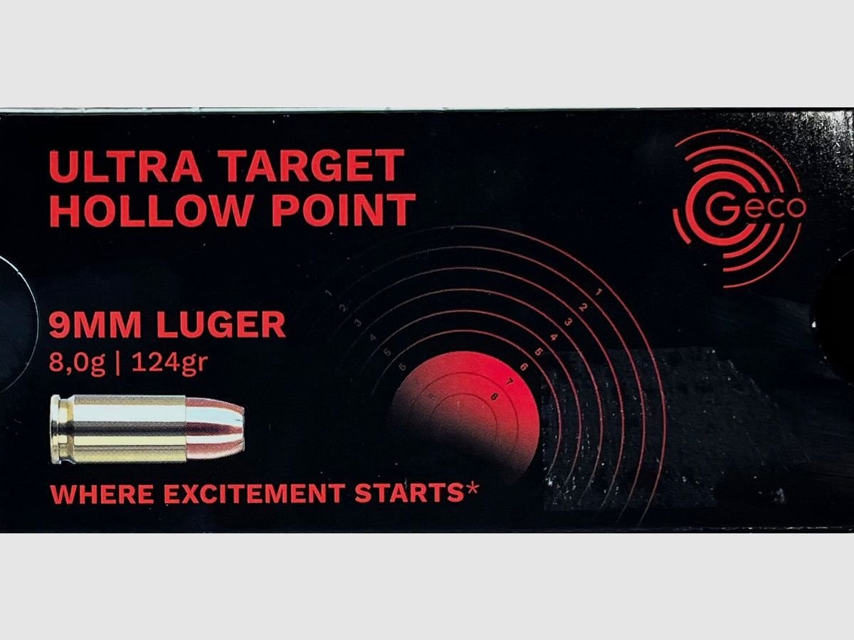 Geco 9mm luger UTHP 124grs - 1000 rounds