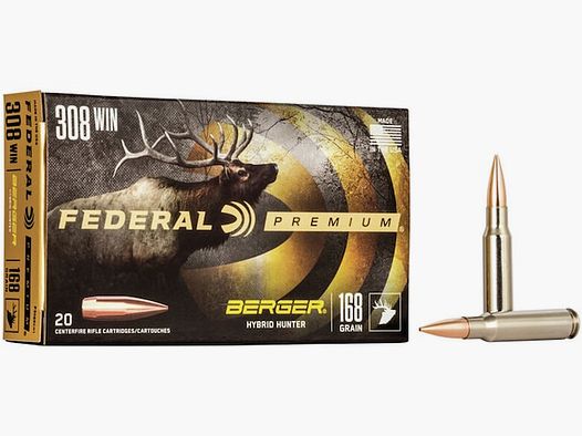 Federal Premium Berger Hybrid Hunter .308 Win. 168GR JHP 20 cartuchos