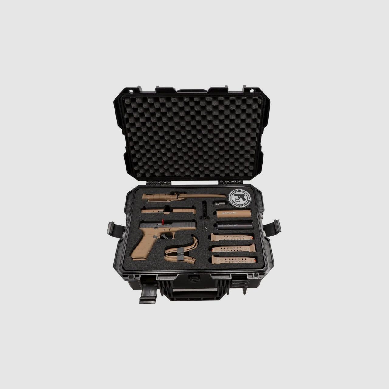 Glock 17 Gen5 SV Double Set 9 mm P.A.K., Schwarz und Coyote