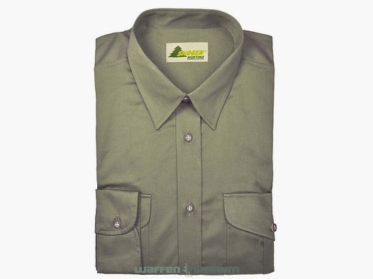 Camisa de caza Skogen Derby con zona de expansión oliva