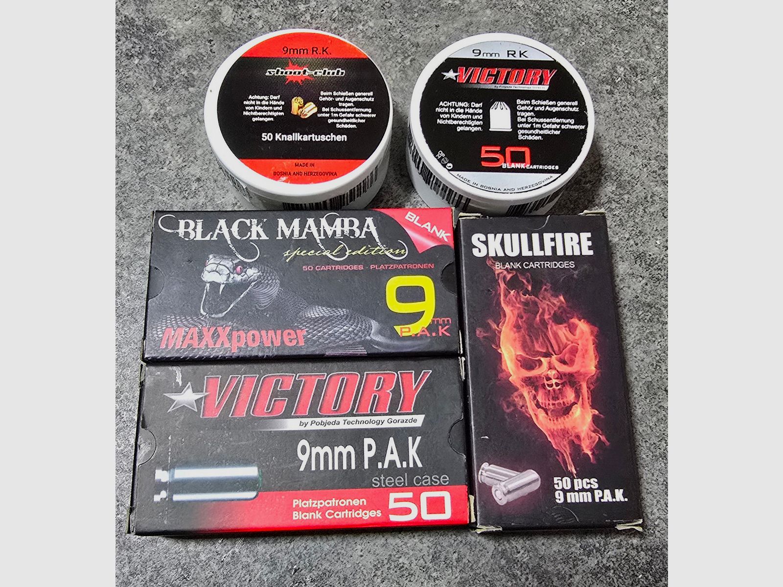 Kapiszony 9mm PAK 9mm RK .35 .45 Short Walther Skullfire RWS Berserk