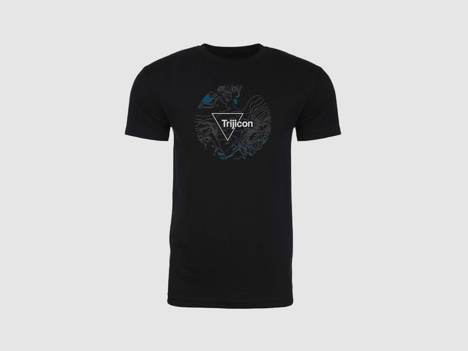 T-Shirt zwart Topographical Large