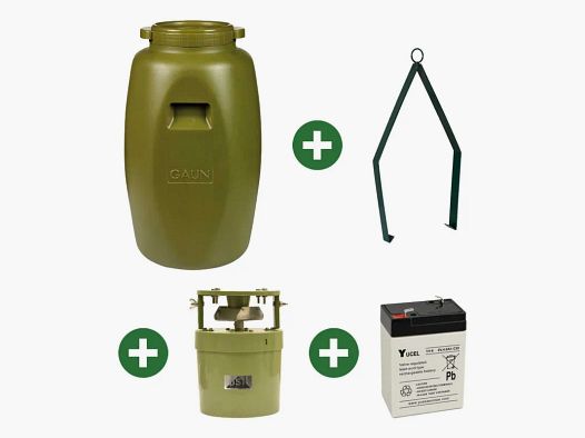 Kit di Alimentazione 6V Bidone 60L Batteria e Pinza di Sospensione