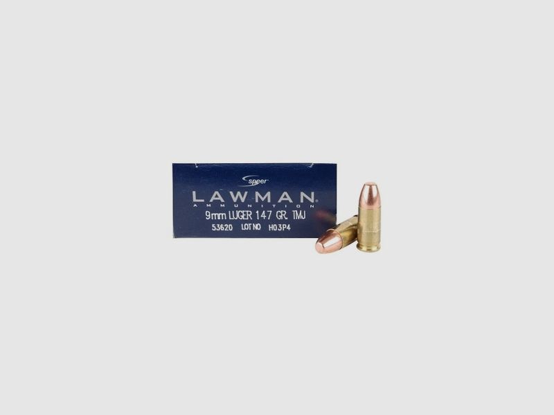 Speer Lawman 9mm Luger 147GR TMJ FN 50 Patronen