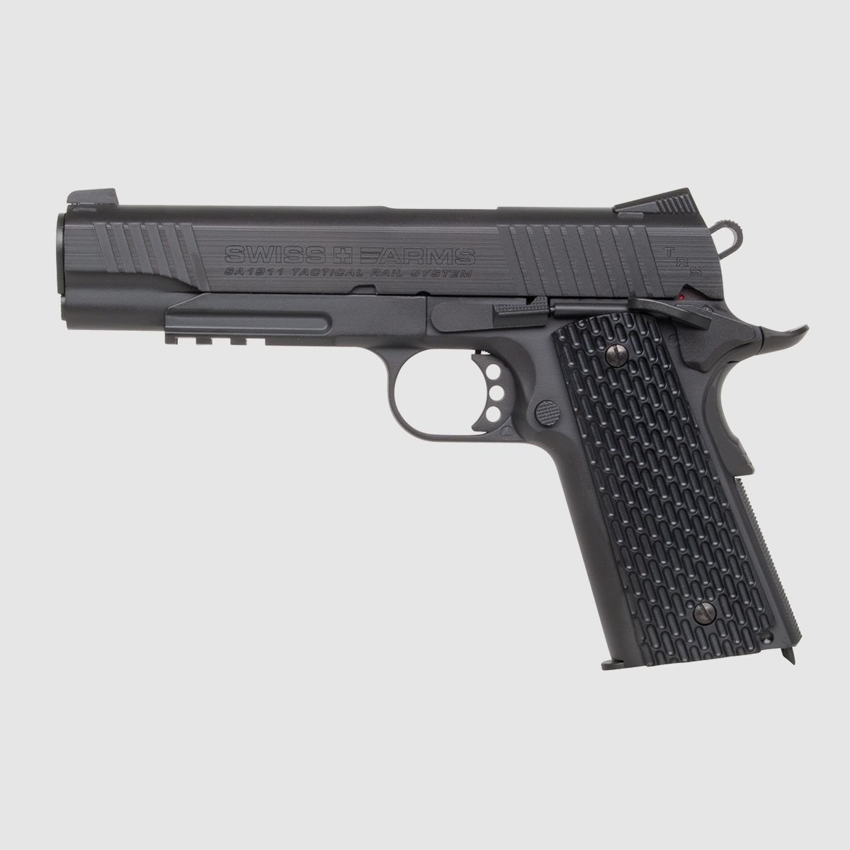 Swiss Arms 1911 TRS Schwarz 4,5mm BB - Druckluft Co2 BlowBack