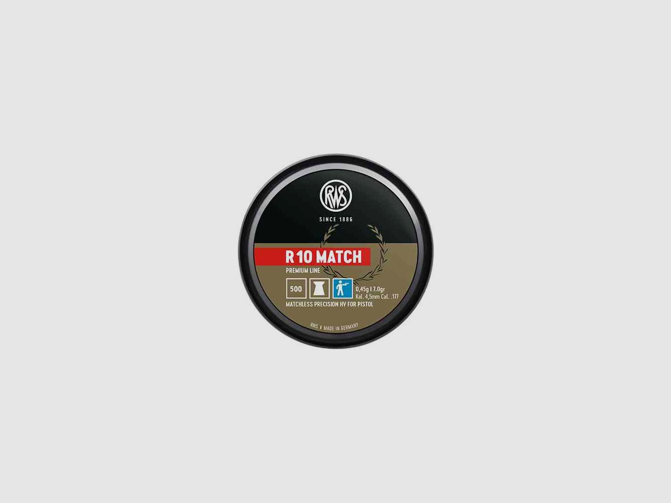 RWS R10 Match Diabolos diamètre 4,50 mm poids 0,53 grammes 500 pcs