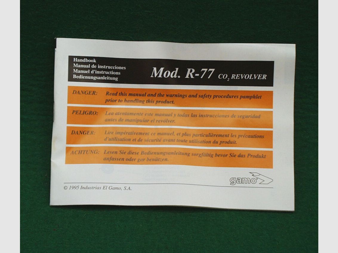 GAMO Revolver CO2 R-77 Combat 4", noir