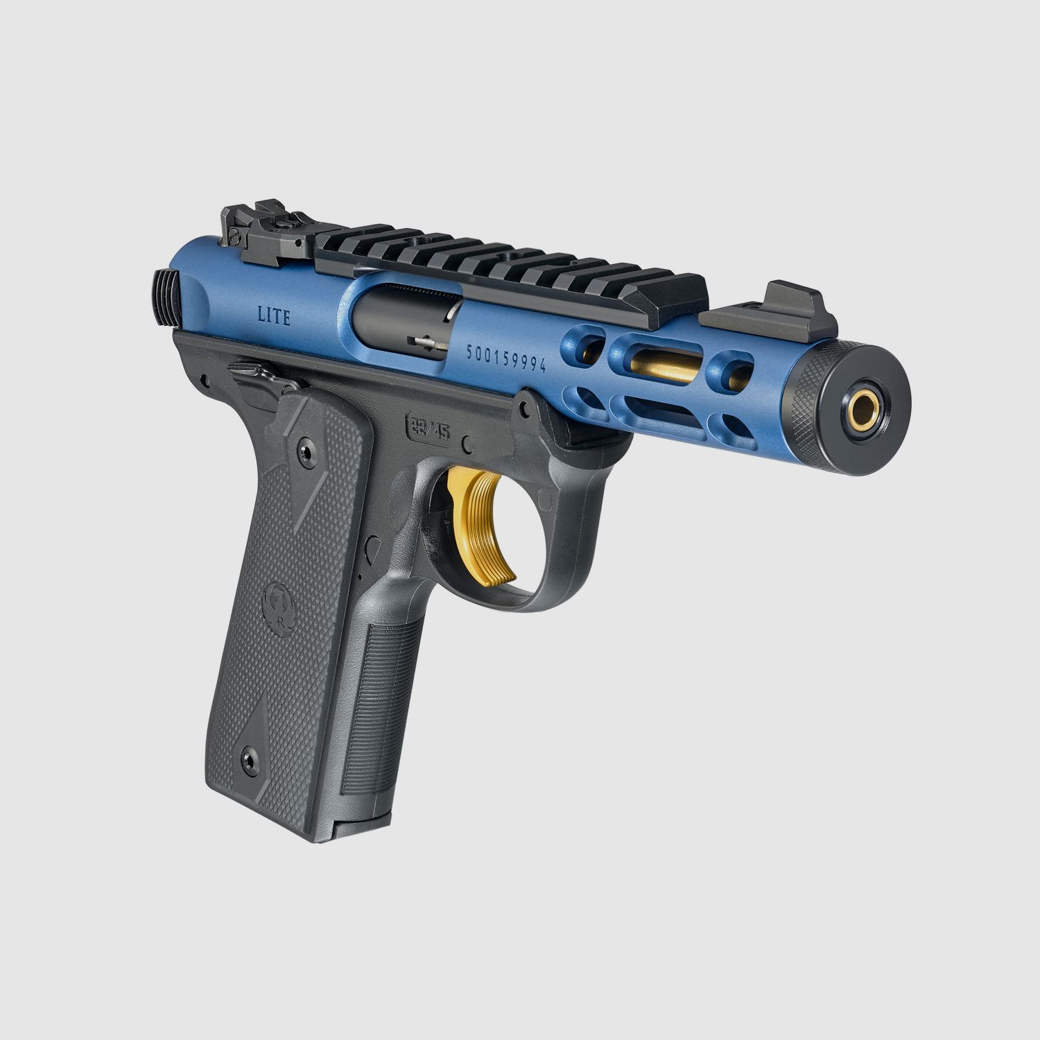 Ruger Mark IV 22/45 Lite .22 LR, 4.40" 1/2"x28, Picatinny, adjustable rear sight, Cobalt Kinetic Slate Anodized