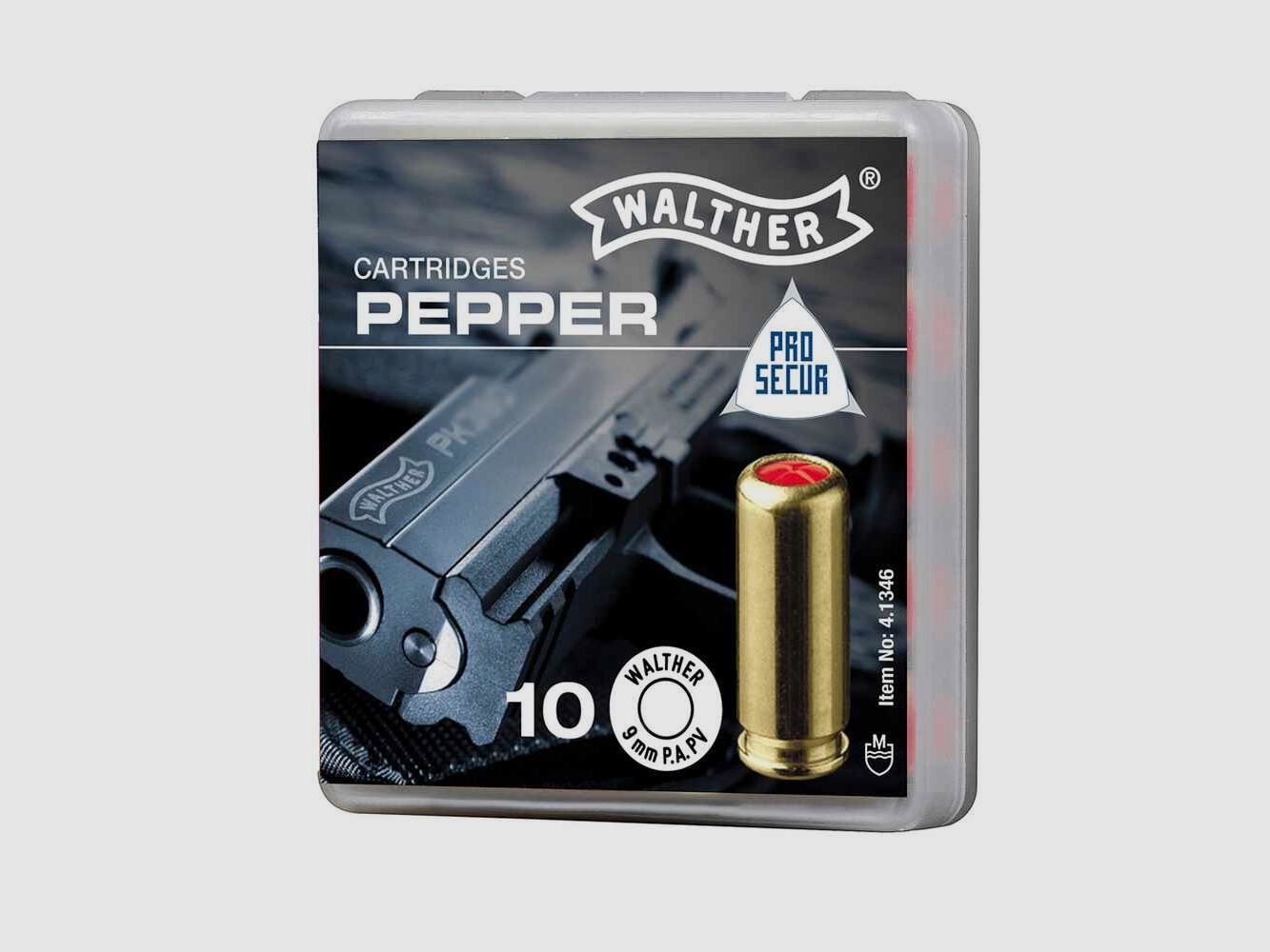 Pfeffer-Gas Patronen / cal. 9 mm P.A.K. - 10 Schuss Walther