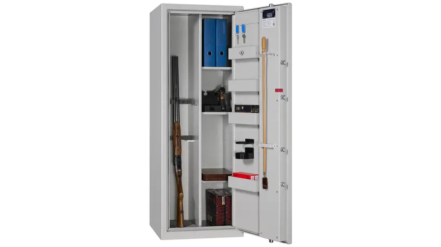 Armadio per armi HARTMANN TRESORE Oskar 300F - Serratura elettronica Undercover - 5 supporti per armi lunghe EN1143-1 Nuovo armadietto per armi