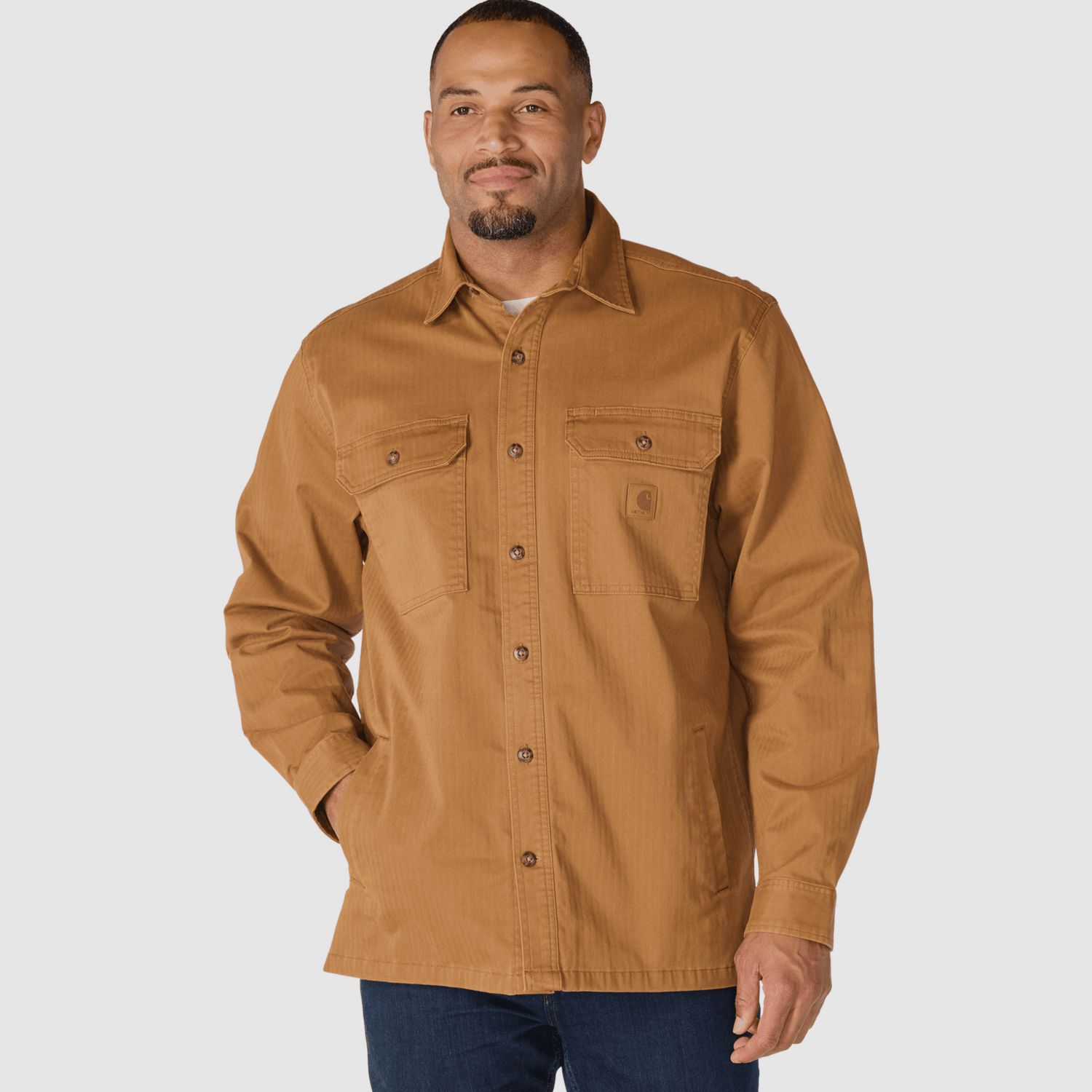 Carhartt Newcastle Shirt Jac Men Carhartt Brown S