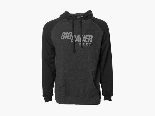 SIG SAUER Sudadera Raglan con Capucha - Hoodie Gris/Negro