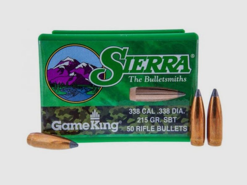 Sierra Bullets Caliber .338 / 8.5mm SBT Gameking in 215 Grain