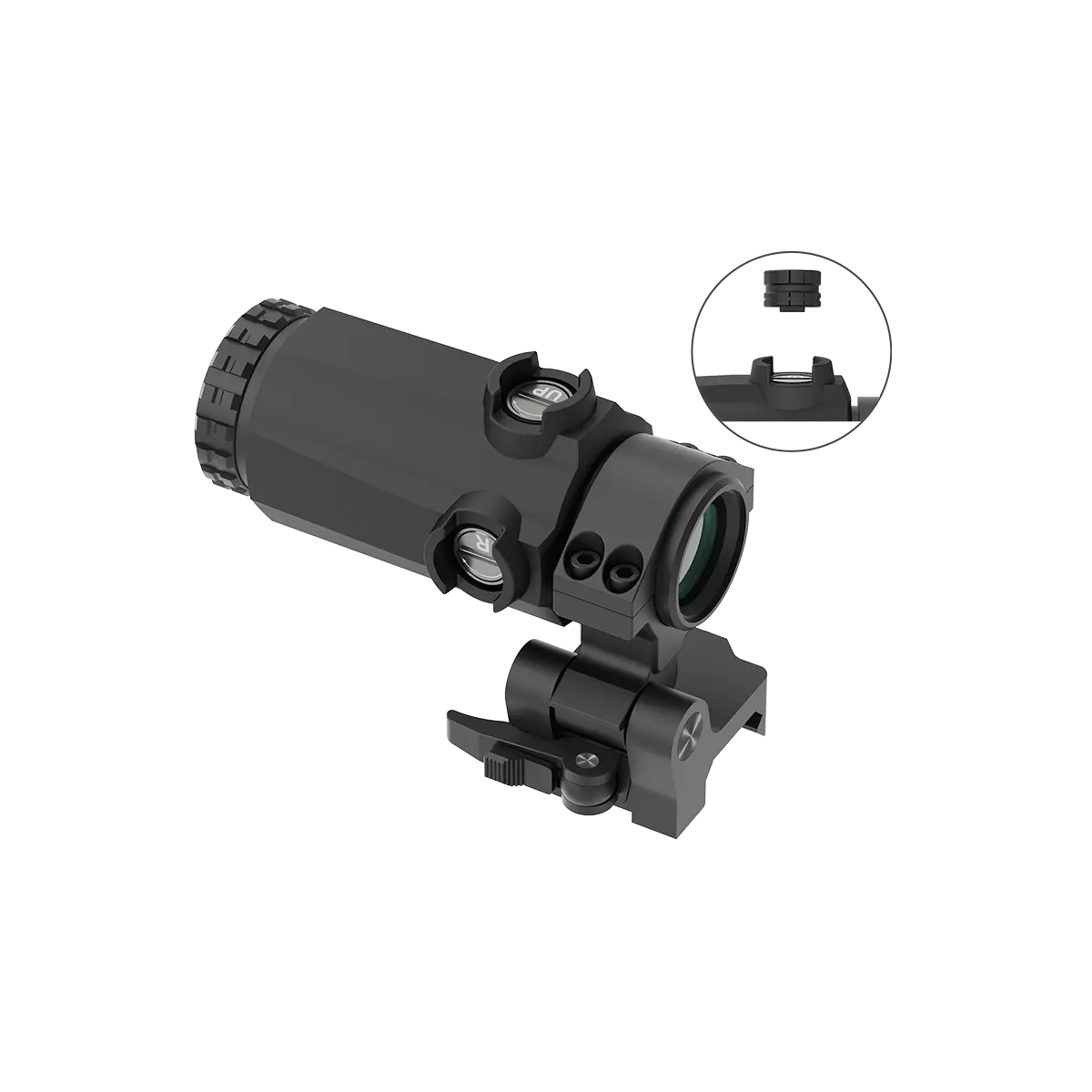 Magnificatore Vector Maverick-III 3×22 MIL + Montatura laterale pieghevole SCTM-17, immagine 4 di 10