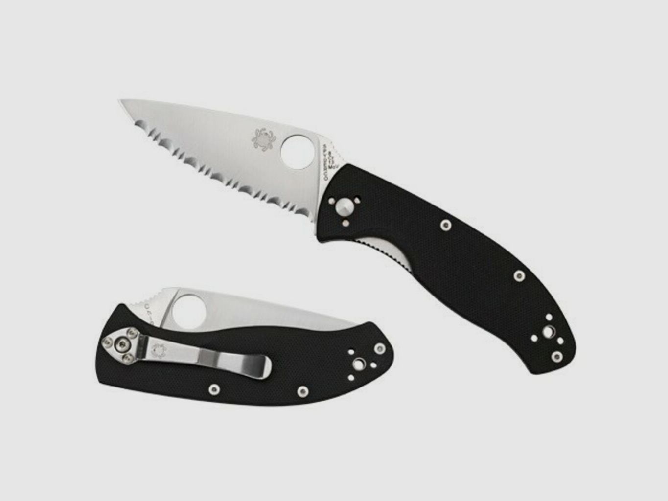 Nóż Spyderco Tenacious z rękojeścią G-10, ząbkowane stal, zdjęcie 3 z 3