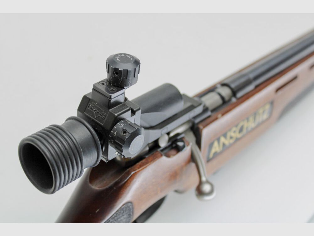 Rep. karabin Anschütz ST kal. .22lr z diopterem i lufą meczową .22lr