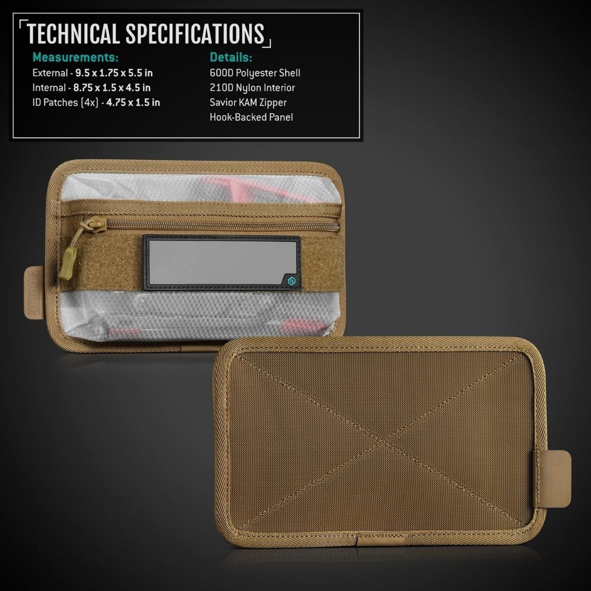 Savior - Pouch Core 9x5 2-pack - Tan - SP-LCORE9X5-2P-TN, zdjęcie 3 z 6