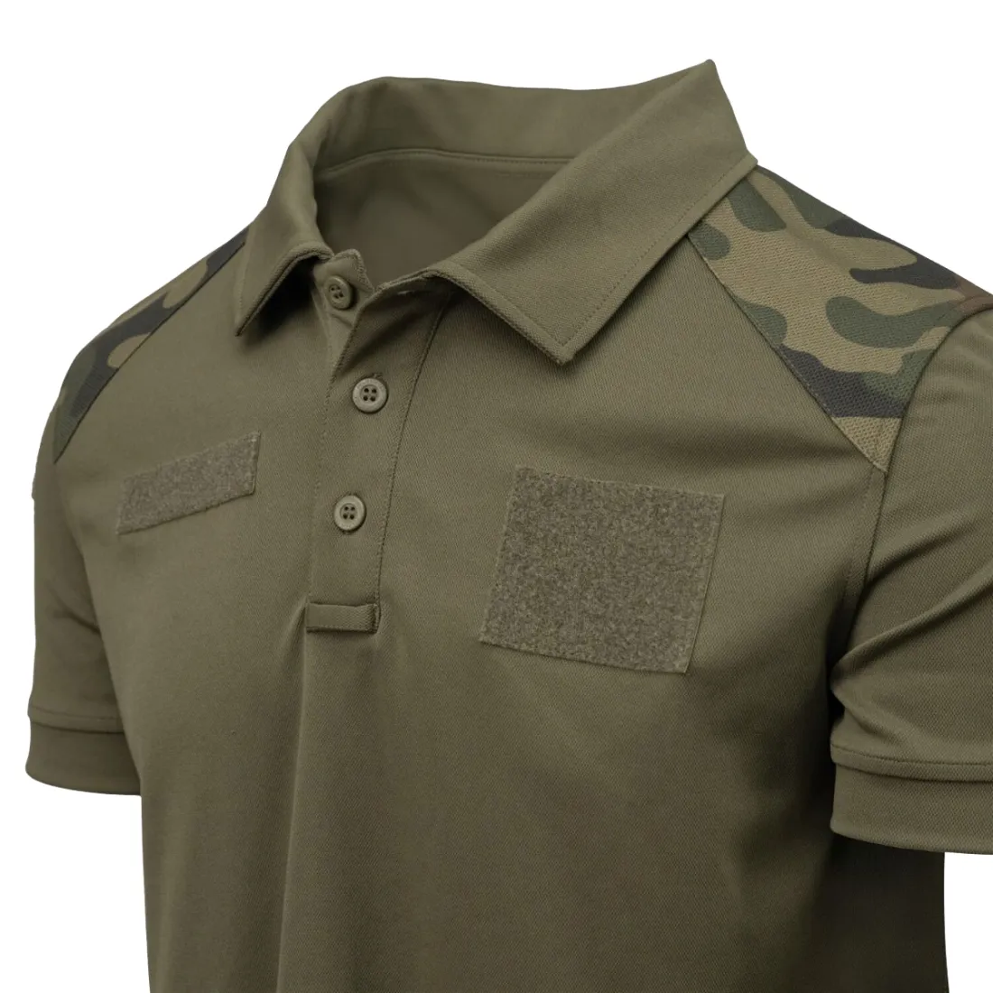 Koszulka wojskowa Helikon Polo Military TopCool Lite - Olive Green/PL Woodland (PD-MTR-TL-18), zdjęcie 3 z 5