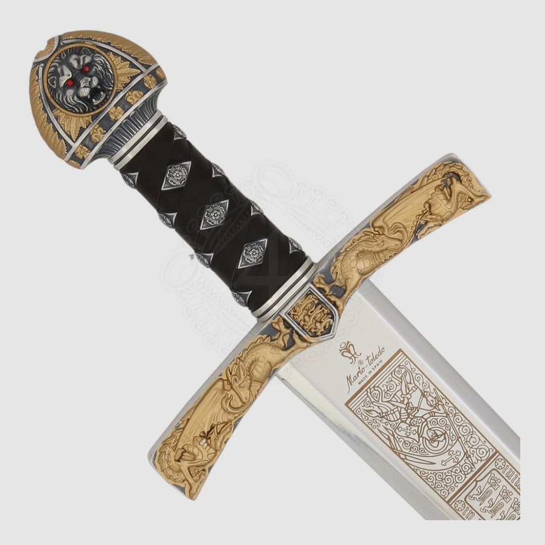 3 Teiliges SET für Liebhaber und  Sammler von KÖNIG RICHART LÖWENHERZ , das SCHWERT, der DOLCH + das  SCHILDWAPPEN