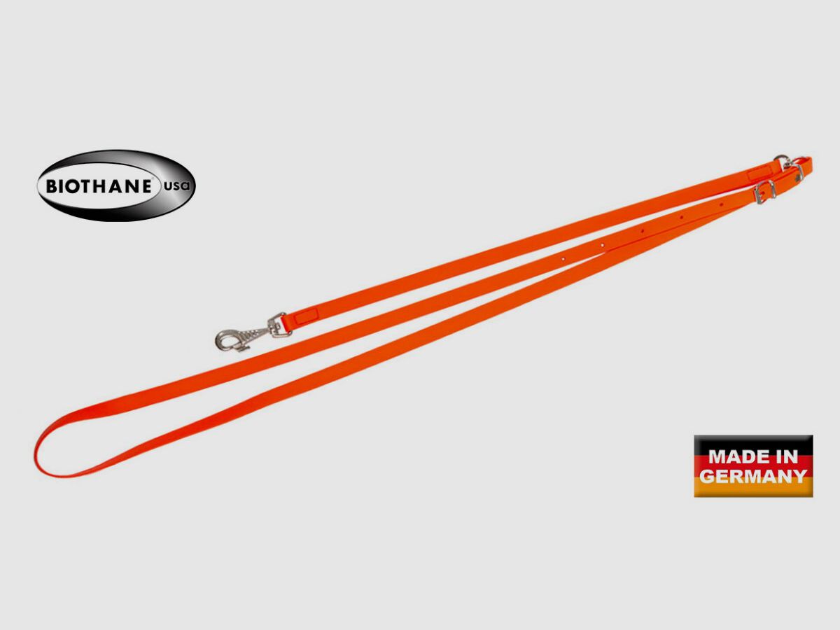 AKAH Biothane transfer leash signal red