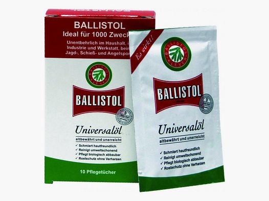 Ballistol lingettes huile universelle emballage individuel
