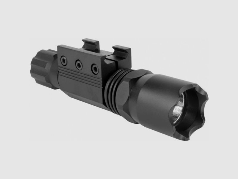 taktische Lampe mit 160 Lumen und Montage für 21mm Picatinny-Schiene mit Schalterkabel und CR123A-Batterien, Bild 2 von 3