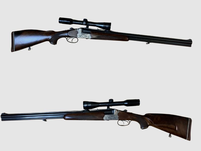 Bockbüchsflinte Franz Sodia Cal. 7x65R y 12/70 ZF: Karl Kahles Helia S 6x42