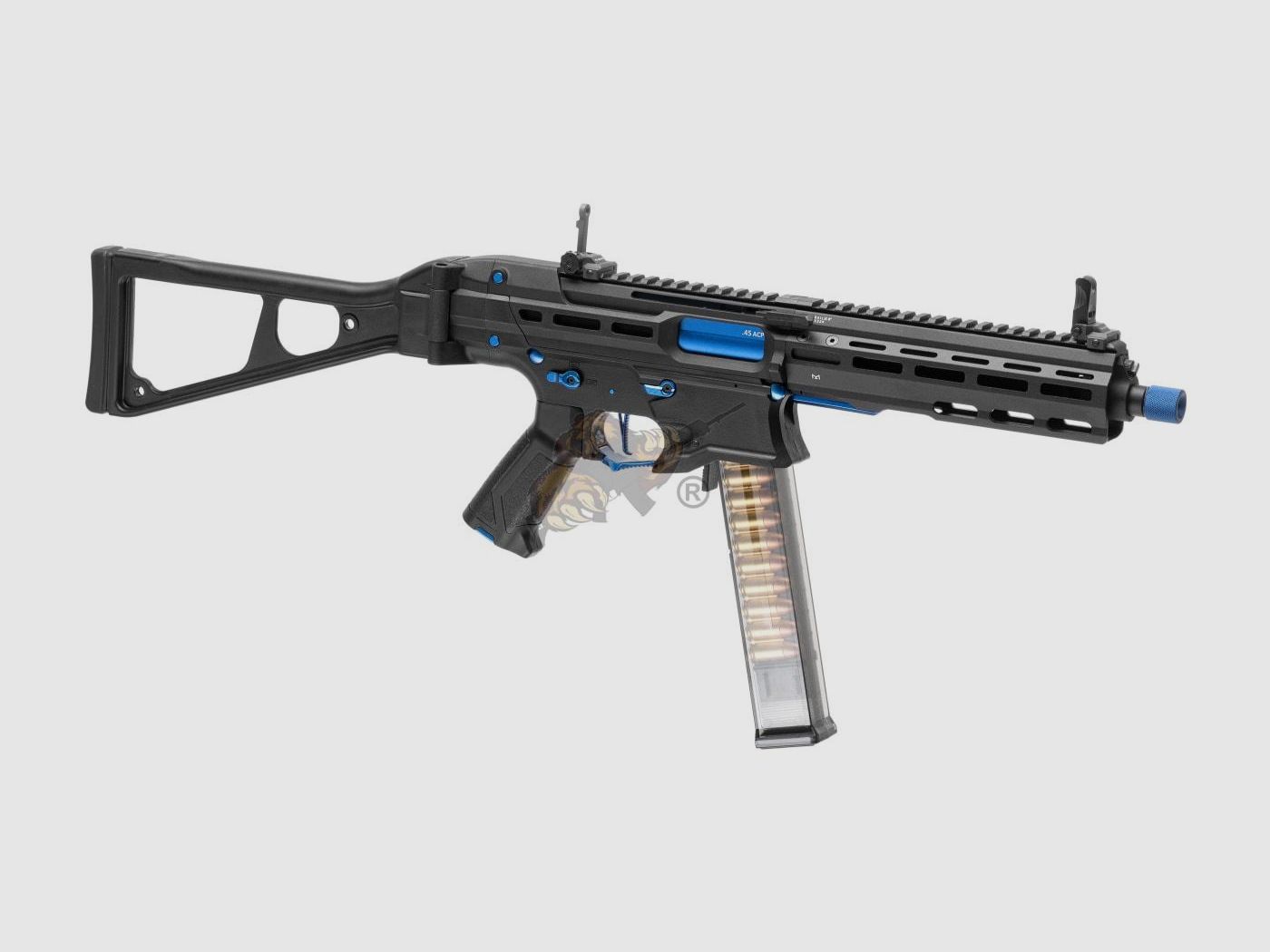 G&G PCC45 G2 mit ETU in Schwarz/Blau Airsoft - max 0,5 Joule
