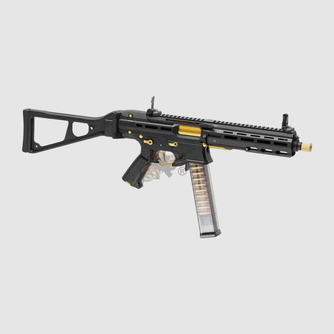 G&G PCC45 G2 mit ETU in Schwarz/Gold Airsoft - max 0,5 Joule