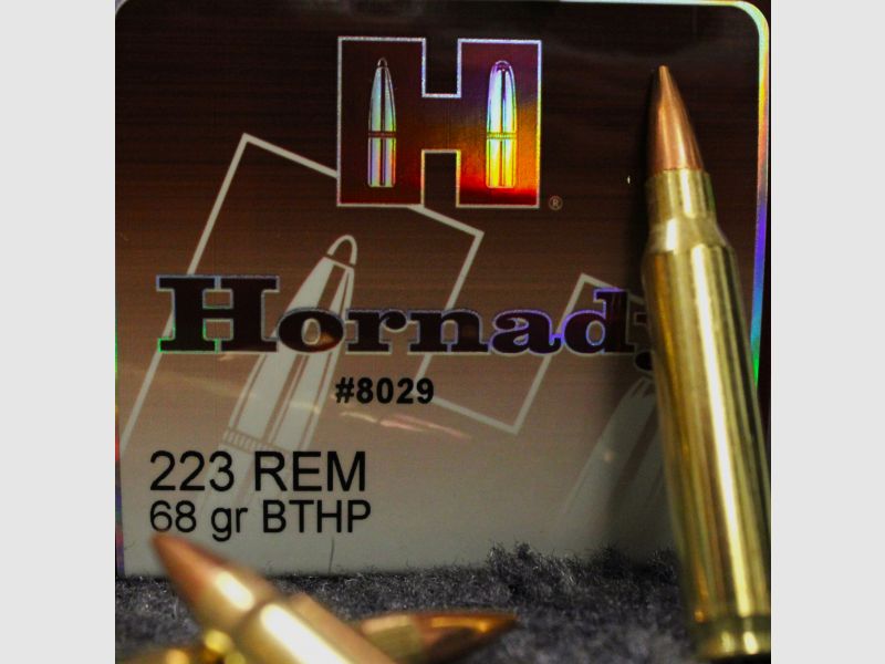 Hornady Match Munition Kal. .223 Rem. 68 Grain 500 Schuß ein Los