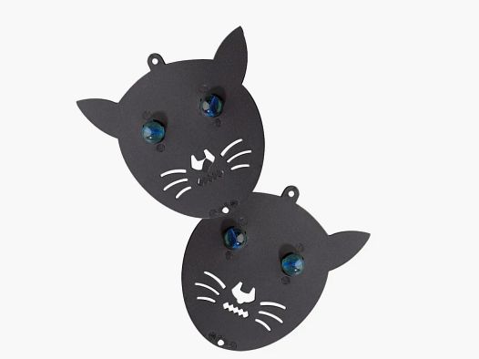 Spaventapasseri a testa di gatto 2 pezzi da appendere