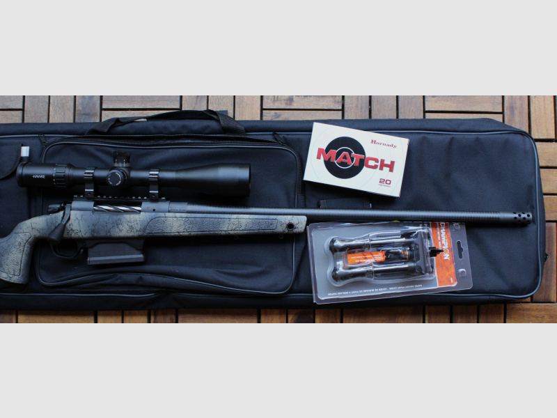 Bergara BA 14 HMR Carbon Repetierbüchse Kal. .300 Win.Mag Zweibein, Rusan Montage, Hawke ZF, Russan