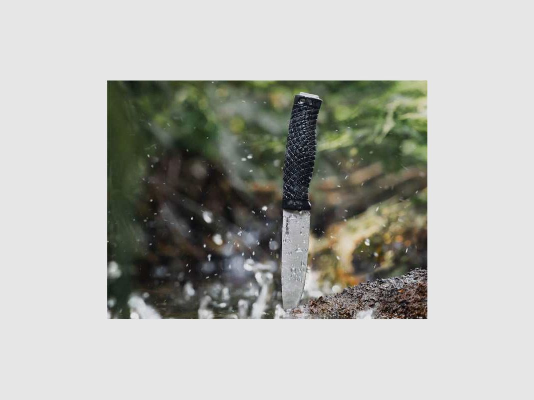 Böker Bronco mes met leren schede + vuurstaal